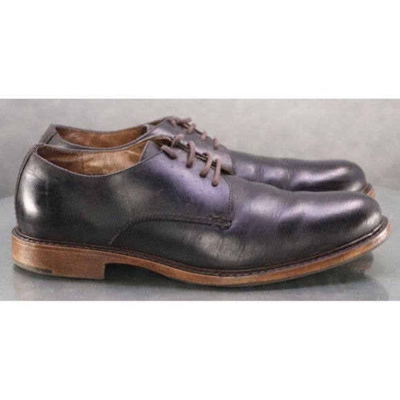 Lucky Brand Men\'s Plain Toe Comfort Dress Shoes Size 9 M Leather Black